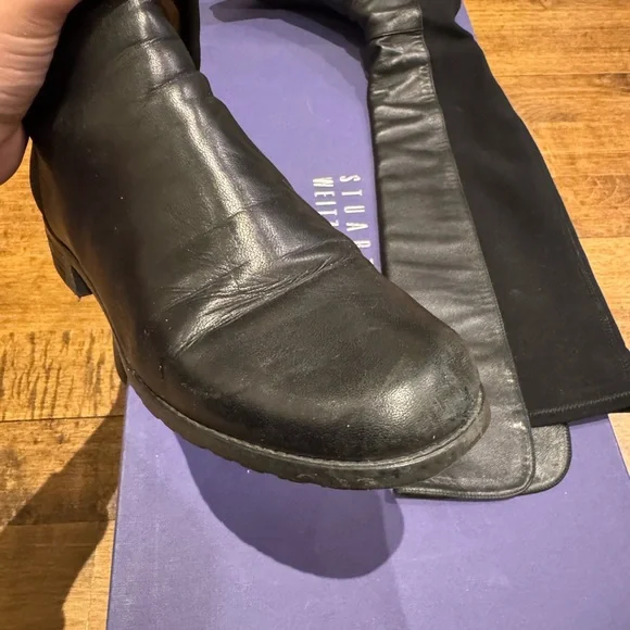 Stuart Weitzman Black 5050 Over-the-Knee Boots - Picture 2 of 6